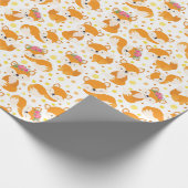 Cute Fox Cadeaupapier (Hoek)