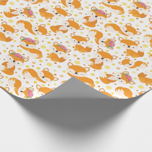Cute Fox Cadeaupapier (Hoek)