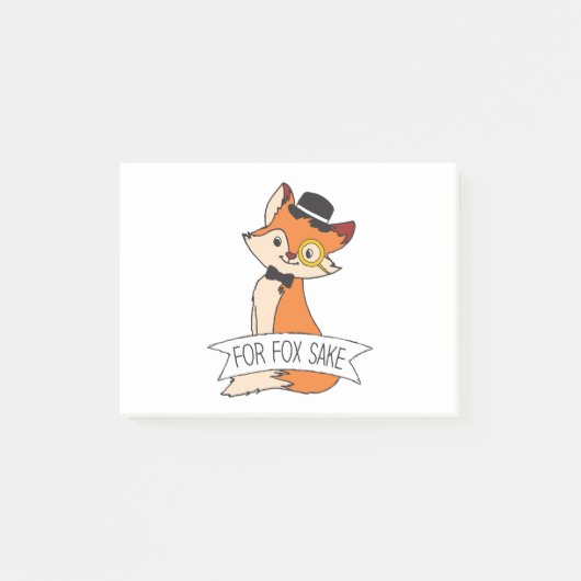 Cute Fox Clipart Oh voor Fox Sake epic Sarcastic Post-it® Notes (Voorkant)