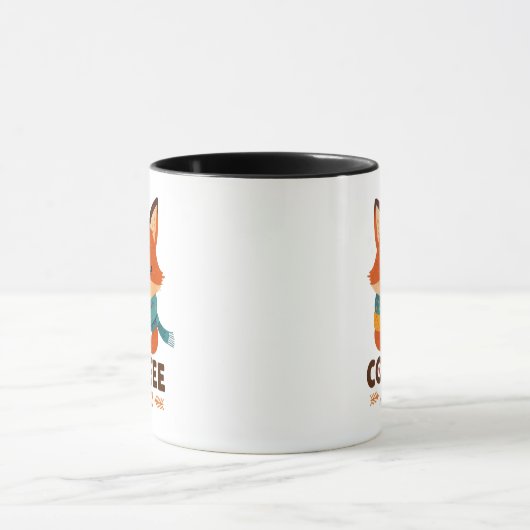 Cute Fox "Coffee Lovers" Mug | Whimsical Forest Mok (Midden)