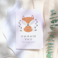 Cute Fox Cub Rustic Woodland Baby shower Hartelijk