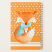 Cute fox cub wintersjasje genaamd sinaasappel planner (Achterkant)