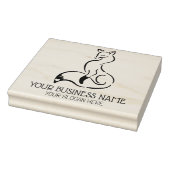 Cute Fox Custom Business, groot Rubberstempel (Stempel)