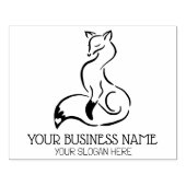 Cute Fox Custom Business, groot Rubberstempel (Afrduk)