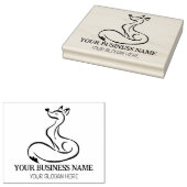 Cute Fox Custom Business, groot Rubberstempel (Gestempeld)