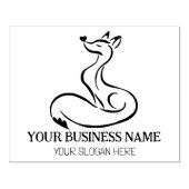 Cute Fox Custom Business, groot Rubberstempel (Afrduk)