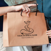 Cute Fox Custom Business, groot Rubberstempel