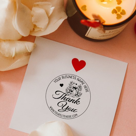 Cute Fox Custom Business Hartelijk dank, Rubber St Rubberstempel