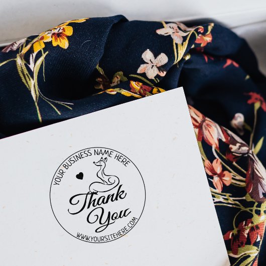 Cute Fox Custom Business Hartelijk dank Rubberstempel