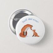 Cute fox en cub 'Best Dad ever' badge Ronde Button 5,7 Cm (Voorkant /achterkant)