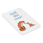 Cute fox en cub 'Best Dad ever' magnet Magneet (Rechterzijde)