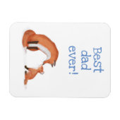 Cute fox en cub 'Best Dad ever' magnet Magneet (Horizontaal)