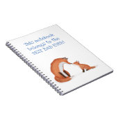 Cute fox en cub 'Best Dad Ever' notitieboek (Rechterzijde)