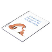 Cute fox en cub 'Best Dad Ever' notitieboek (Linkerzijde)