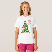 Cute Fox en kerstboom T-shirt (Voorkant volledig)