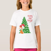 Cute Fox en kerstboom T-shirt (Voorkant)