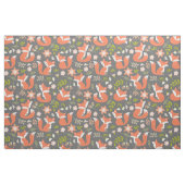 Cute Fox en Rustic Floral Fabric Stof (Fat Quarter)