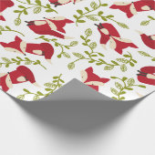 Cute Fox- en wijnpakpapier Cadeaupapier (Hoek)