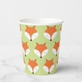 Cute Fox Face Pattern Papieren Bekers (Links)