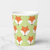 Cute Fox Face Pattern Papieren Bekers (Rechts)