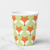 Cute Fox Face Pattern Papieren Bekers (Voorkant)