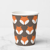 Cute Fox Face Pattern Papieren Bekers (Achterkant)
