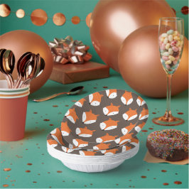 Cute Fox Face Woodland Animal Paper Bowl Papieren Kommen