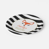 Cute Fox Face Woodland Baby shower Papieren Bordje (Gekanteld)