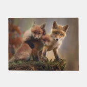 Cute Fox Family Deurmat (Voorkant)