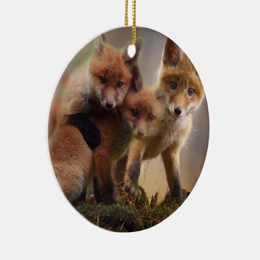 Cute Fox Family Keramisch Ornament (Rechts)