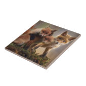 Cute Fox Family Tegeltje (Zijkant)
