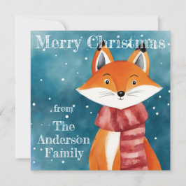 Cute Fox Feestdagenkaart