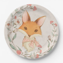 Cute Fox Floral Baby Baby GIrl Shower
