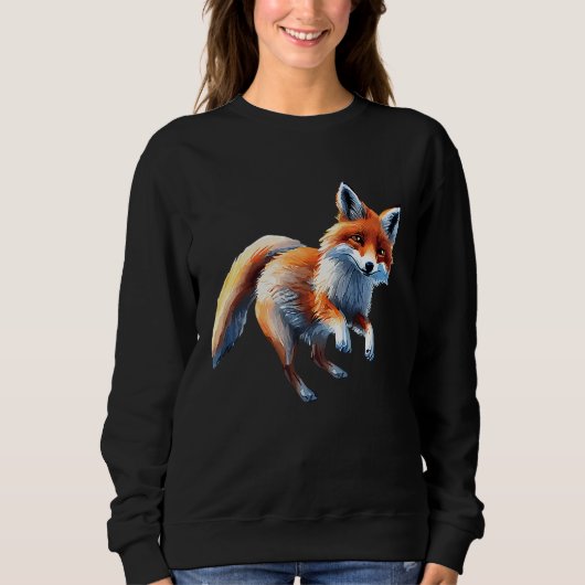 Cute fox for men women ladies foxes lovers fox ani trui (Voorkant)