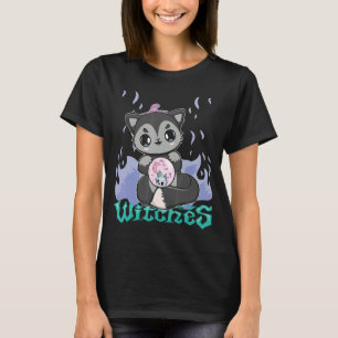 Cute Fox Fox met glazen kogel voor witte kern T-shirt