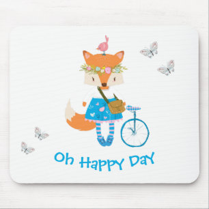 Cute Fox, Fun Child's Muismat