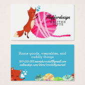 Cute fox garen breien haakwerk visitekaartje (Voorkant /achterkant)