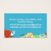 Cute fox garen breien haakwerk visitekaartje (Achterkant)