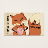 Cute fox garen breien haakwerk visitekaartje (Voorkant)