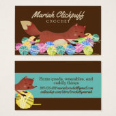 Cute fox garen breien haakwerk visitekaartje (Voorkant /achterkant)