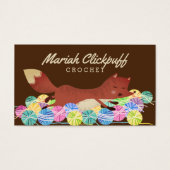 Cute fox garen breien haakwerk visitekaartje (Voorkant)