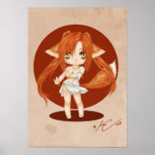Cute Fox Girl Poster (Voorkant)