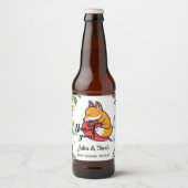 Cute Fox Hartelijk dank Baby shower Bier Etiket (Voorkant)
