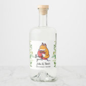 Cute Fox Hartelijk dank Baby shower Likeurfles Etiket (Voorkant)