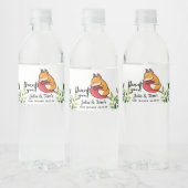 Cute Fox Hartelijk dank Baby shower Waterfles Etiket (Flessen)