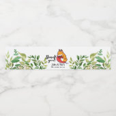 Cute Fox Hartelijk dank Baby shower Waterfles Etiket (Enkel label)