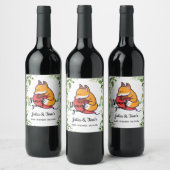 Cute Fox Hartelijk dank Baby shower Wijn Etiket (Flessen)