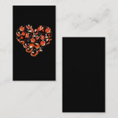 Cute Fox Heart Funny Foxes Visitekaartje (Voorkant / Achterkant)