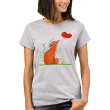 Cute Fox Holding voor een hartballon