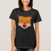 Cute Fox Howling Artwork T-shirt (Voorkant)